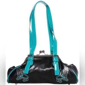 Women's Retro Design Roller Derby Winged Roller Flying  Skate Handbag  N…